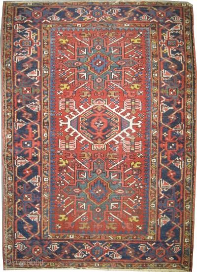 


Karadja Persian circa 1915 antique, Size: 138 x 100 (cm) 4' 6" x 3' 3"  carpet ID: K-3264 
vegetable dyes, the black color is oxidized, the knots are hand spun wool,  ...