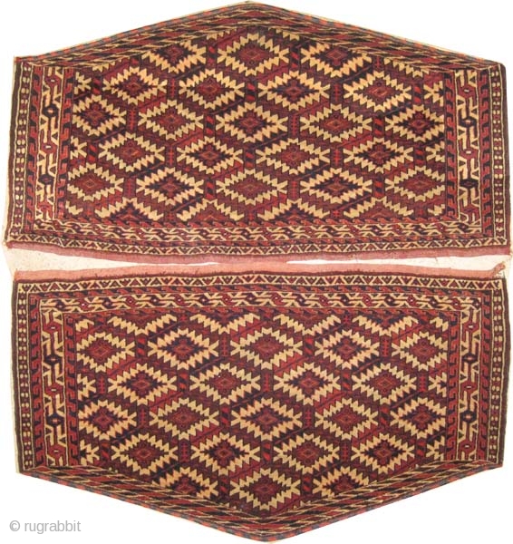 Yemouth  asmalyk Turkmen pair, circa 1880 antique. Collector's item. It is a pair.
The 2nd is E-212, 70 x 124 cm. Size: 124 x 65 (cm) 4' 1" x 2' 2" ,  ...