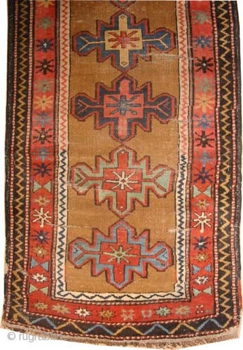 Shahsavan Persian, circa 1910, antique. Collector's item, Size: 324 x 98 (cm) 10' 7" x 3' 3"  carpet ID: K-2189 
The black color is oxidized, the background is knotted with camel  ...