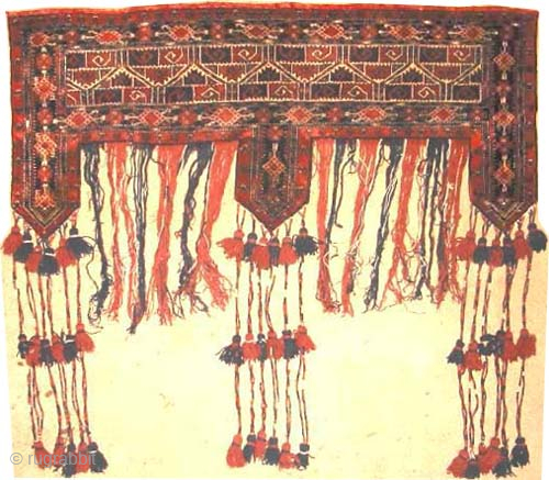 


Gapunuk Ersari Turkmen, old, 174 x 145 cm,  ID: K-4777
The knots are hand spun wool, certain colors are oxidized, the warp and the weft threads are 100% wool, up edge is  ...