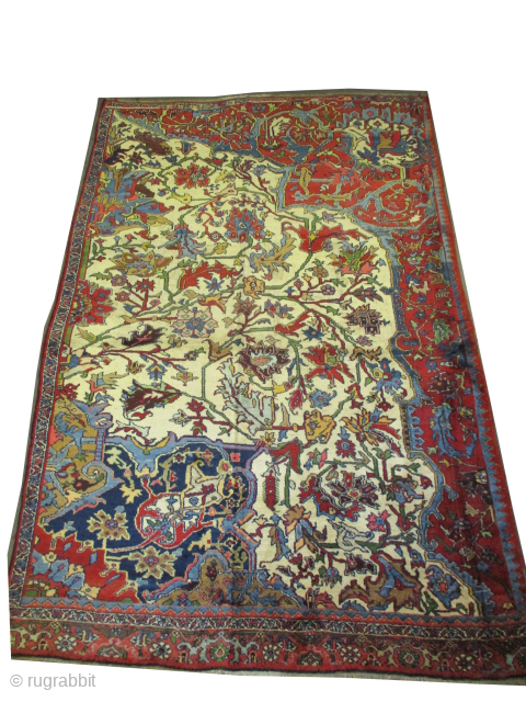 

Bidjar Halvai Persian Knotted circa 1925, Wagire antique, collectors item, 172 x 260 cm, ID: P-442
The black knots are oxidized, the knots are hand spun lamb wool, the warp and the weft  ...