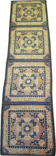 Ningxia runner Chinese, collector's item, Size: 242 x 63 (cm) 7' 11" x 2' 1"  carpet ID: K-5677
seat cover, certain colors are oxidized, used for coverage of sitting bench. The knots  ...