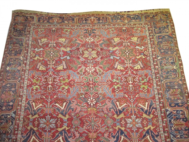  	

Bakshaish Heriz Persian knotted circa in 1910 antique, collector's item, 310 x 230 (cm) 10' 2" x 7' 6"  carpet ID: P-3598
The knots are hand spun wool, the black knots  ...