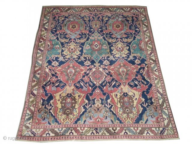 

	

Ushak Turkish, knotted circa in 1924, semi antique, 298 x 262 (cm) 9' 9" x 8' 7" carpet ID: P-3238
The black color is oxidized, allover geometric design from 16th century Caucasian Kouba  ...