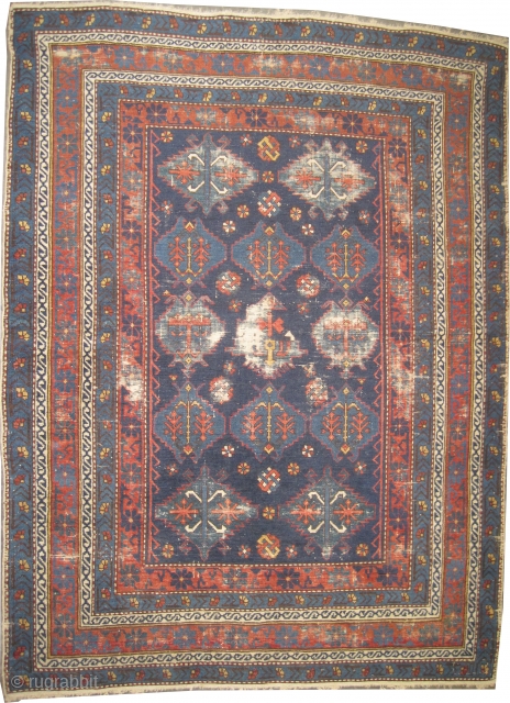 	

Chichi Caucasian knotted circa in 1905 antique, collector's item. 142 x 107 (cm) 4' 8" x 3' 6"  carpet ID: K-3624
The black knots are oxidized, the knots are hand spun wool,  ...