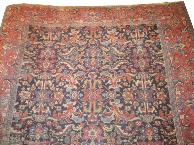 


Beshmeshed Heriz Persian knotted circa in 1920 antique, 335 x 272 (cm) 11'  x 8' 11"  carpet ID: P-5967
The black knots are oxidized, the knots are hand spun lamb wool,  ...