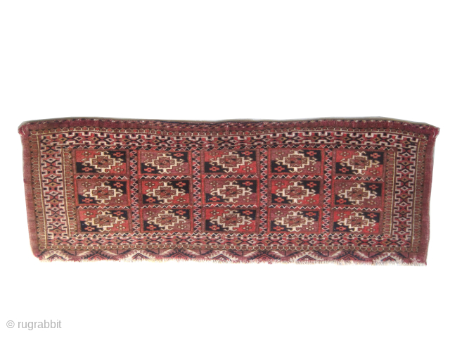 
Tekke Turkmen knotted circa 1860 antique, collectors item, 34 x 114 cm, ID: BRDI-4
Vegetable dyes, high pile in perfect condition. The knots, the warp and the weft threads are hand spun wool,  ...