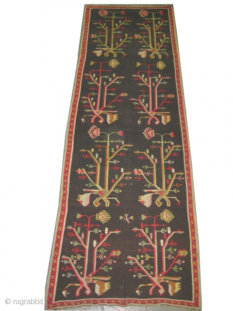 

	

Art Deco Balcan Kelim, woven circa in 1925, collector's item. 360 x 115 (cm) 11' 10" x 3' 9"  carpet ID: A-470
Woven with hand spun 100% wool, the background color is  ...