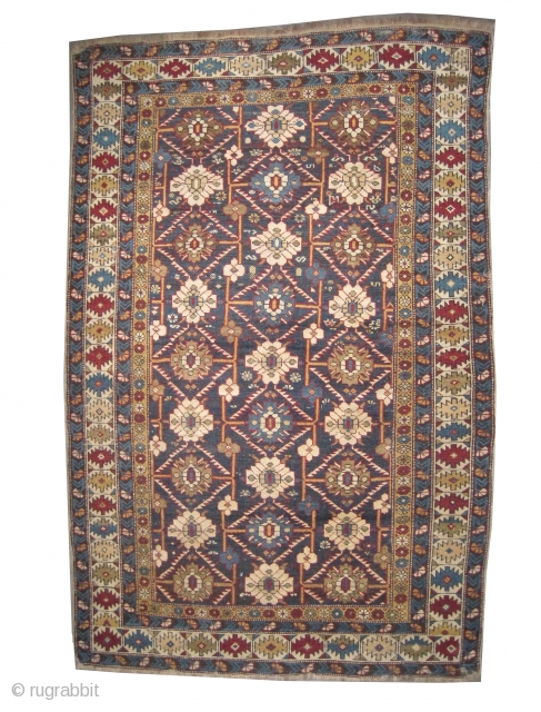 


Kouba Caucasian knotted circa in 1880 antique, 172 x 114 (cm) 5' 8" x 3' 9"  carpet ID: RS-312
The black knots are oxidized, the knots are hand spun wool, the shirazi  ...