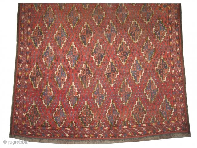 	

 Beshir Turkmen antique, Collector's item. Size: 400 x 178 (cm) 13' 1" x 5' 10"  carpet ID: P-6130
Vegetable dyes, the brown color is oxidized, the knots are hand spun wool,  ...