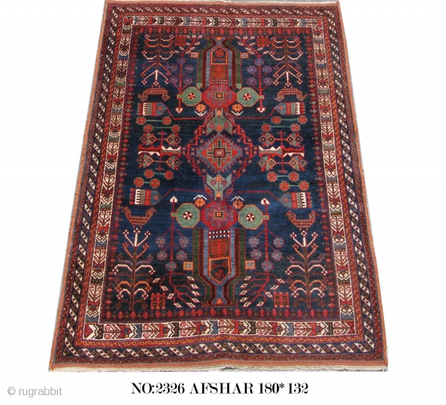 Rare and collectable Afshari tribal Ghalicheh.
Rug No. 2326: 
Semi antique Afshar(circa 1940), in immaculate condition, Exhibition quality, a beautiful nomadic art, suitable for medium to heavy traffic area. plenty of pile left  ...