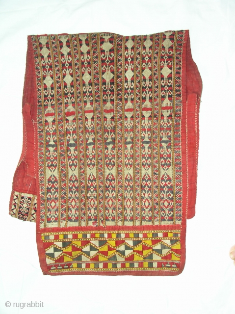 Ceremonial jacket, "bajuh" cotton, 24" long by 17" across. Iban people, Sarawak                     