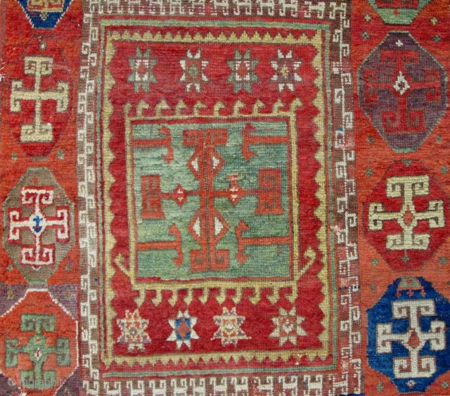 Central Anatolian Rug Fragment,18th century,110x170cm (detail) www.artaa.org                          