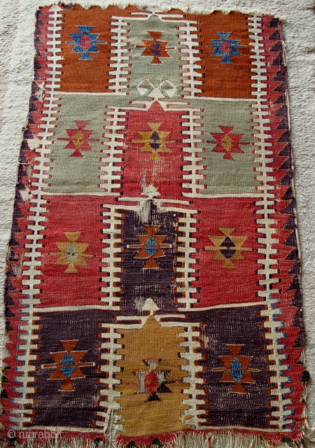 Early Central Anatolian Prayer Kilim,100x170cm,steppes art.                           