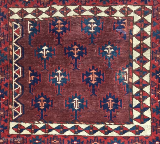 fragmented Turkmen ensi, Yomut group, 1st half 19th c., fine color and knot quality, cut and shut, occasional repair              