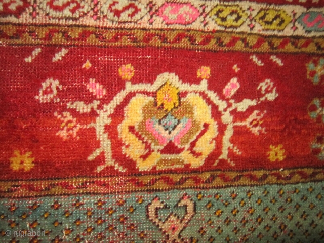 Antique prayer rug knotted around Kirshir village of central Turkey-Anatolia.
Good condition, some areas of pile damaged. Washed professionally. Size cm
149 x 98  cm. More info or photos on request.
REGARDS  from  ...