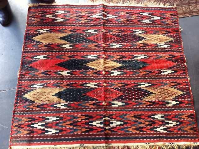 Turkmen Kilim pure wool 19th                            