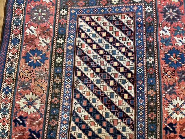 kazak long rug 3.10x9.8
last quarter 19century good condition with dark brown corrosion                     