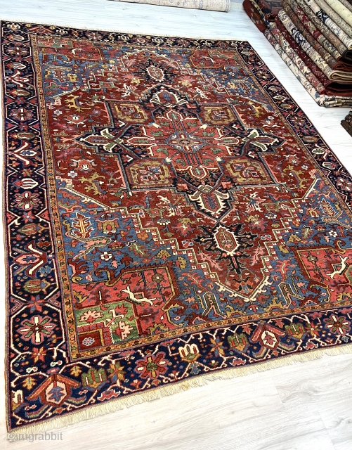 Antique Heriz Rug in perfect colors! High quality. 
Circa 1900
Size : 315x250cm / 10’4” by 8’2”
Dm for purchase or other details please!
Worldwide shipping available…         