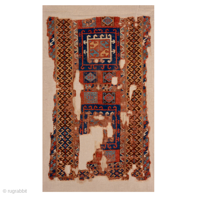 Early Central Anatolian Rug fragment - 18th century - email - mete@yorukruggallery.com for details                   