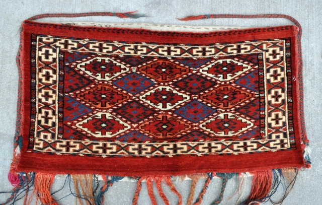 Yomud Turkmen Torba in near mint condition - 31" x 16" - 79 x 40 cm. - late 19th c.             