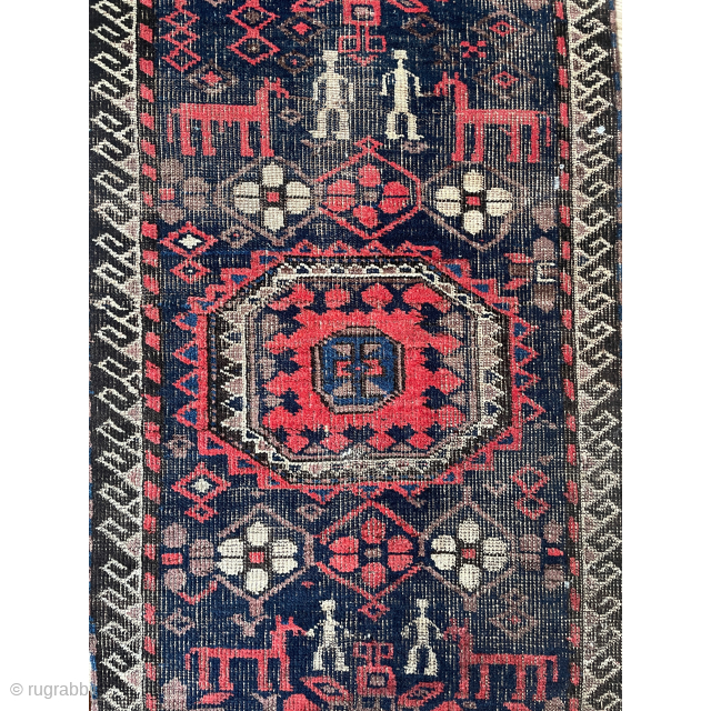 Baluch Rug fragment - email yorukrugs@gmail.com for details and high resolution photos                     