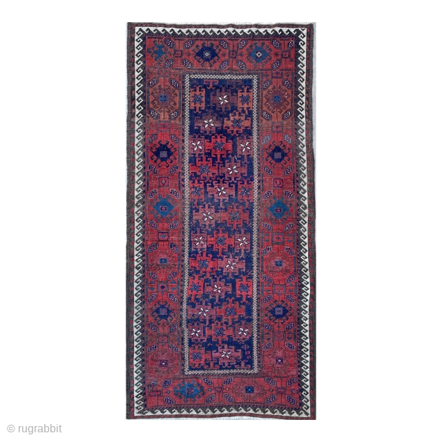 Baluch Rug - late 19th c. - 3'2 x 6'6 - 98 x 200 cm                  