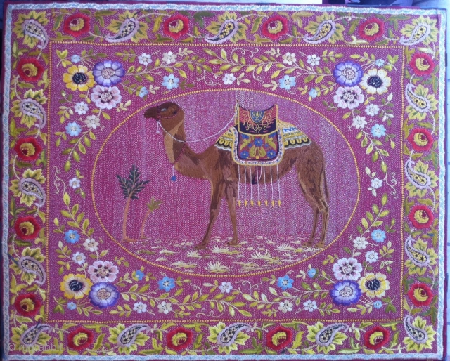 European ( France ? ! ) Orientalist embroidery :-)
First half 19th ,
Size : 82x67cm
Good condition ,                 