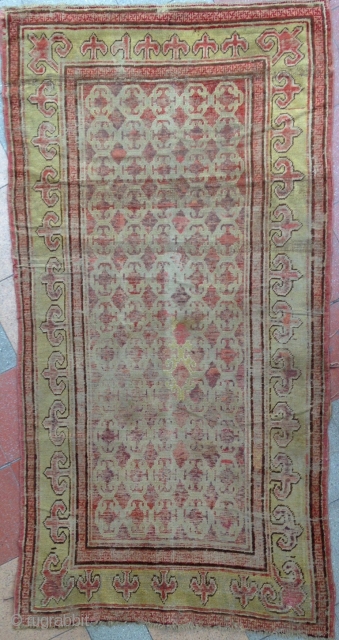 A rare type of Kaskhar rug ! 
Early 19th….
In condition as photos .
Nice Size : 221x108


                 