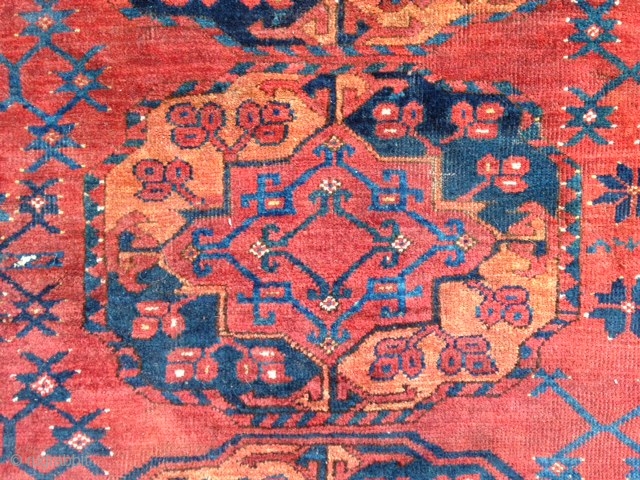 September Sale :
Beautiful Bashir main carpet in a rare square size but condition as you see !
like it as it is …
Some old repairs on but One good Gul from is enough  ...