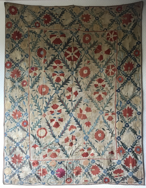 Beautiful Nim Suzani . Circa 19th , size : 128x100cm , great condition and clean .                 