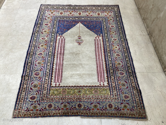 A silk siwas prayer rug                            