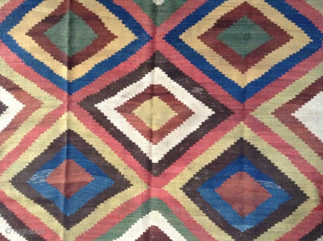 Antique Kilim. Natural colors  and good condition  wool  on wool. 
Size. [320x130]                  