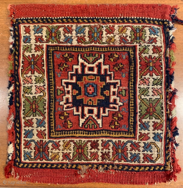 Shahsavan Sumac Bag with Lesghi Star Pattern, 2nd half 19th. Century.                      