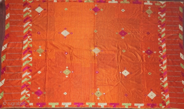 Rare design phulkari bagh from east Punjab India.the phulkari is in mint condition                    