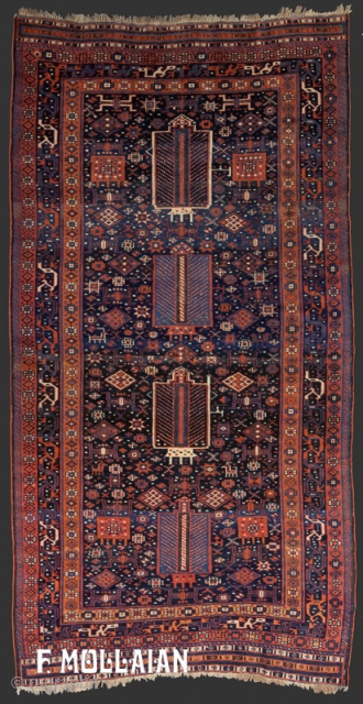 Beautiful Antique Persian Neyriz Rug, 1880-1900,
310 × 162 cm (10' 2" × 5' 3"),

This piece is in a very good condition.            