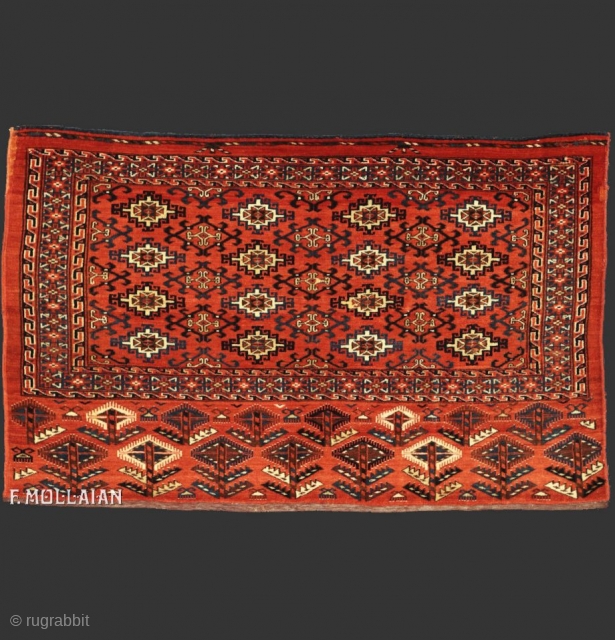 Antique Turkmen Tekke Chuval Rug, ca. 1920
124 × 78 cm (4' 0" × 2' 6")
                  