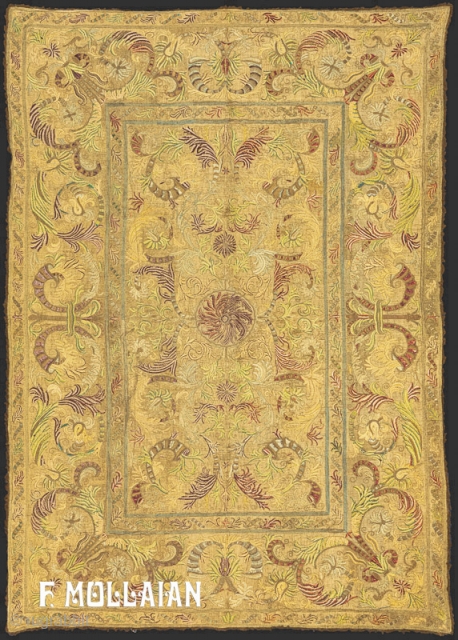 This is an antique Turkish Ottoman textile woven during the end of the 19th century circa 1880-1900 and measures 266 x 190CM in size. This peace has a highly floral design with  ...