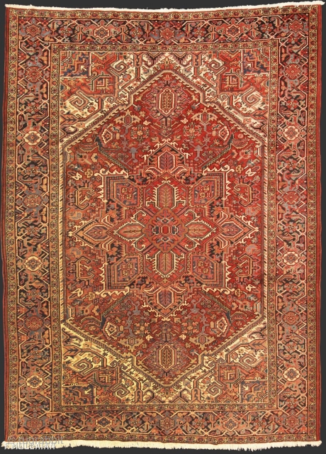 Beautiful Antique Persian Heriz Carpet, ca. 1920
347 × 245 cm (11' 4" × 8' 0")

The price for Extra EU: €1,385.25             