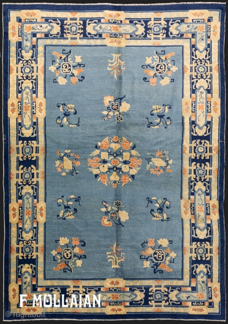 BLACK FRIDAY OFFER, 40% OFF.

This is an antique pecking Chinese rug woven during the beginning of the 20th century circa 1900. It hasn’t all over field design with a larger center Medallion  ...