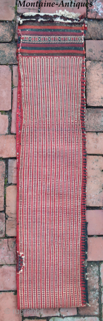 Baluch Flat Weave Long Bag--approx 12 × 49” (each side)

Exceptionally fine and intricate weft float work. Possibly a rifle case or tent pole bag. Likely Sistan. 

Ex James Douglas personal collection. Mr.  ...