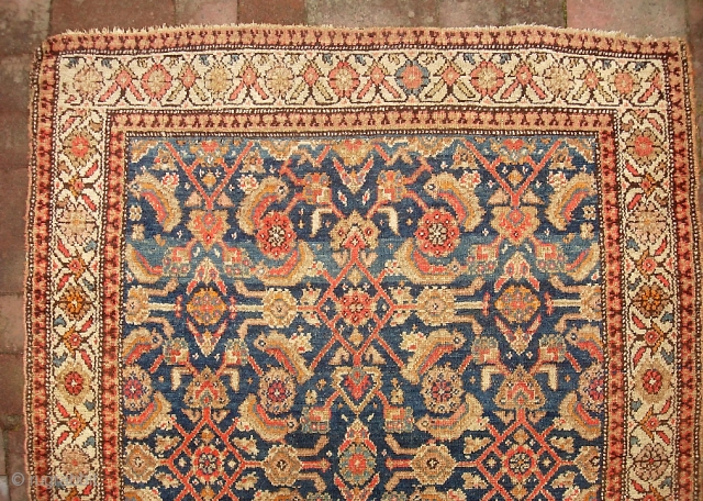 Malayer Gallery Runner -- 3 ft 8 x 11 ft 3 inches. Old Rug maybe turn of the century give or take. Old Fereghan design w/ soft, muted colors and floppy feel.  ...