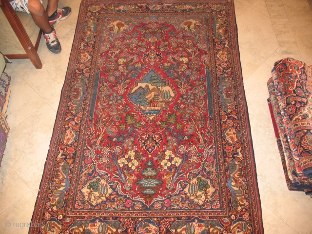 ANTIQUE KASHAN CICRCA 1900
Excellent Condition
need to be repaired 
size  130 X 214
ITEM NO. 36                  