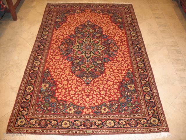 Antique Sarouk
Excellent Condition
Date on both sides
size : 125 X 197
ITEM NO. 51                     