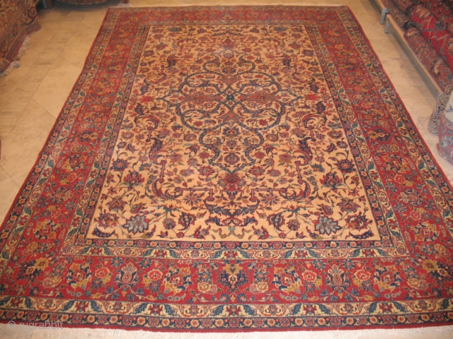 Antique Isfahan Circa 1900?
Very good condition
SIZE : 216  X  321 
ITEM NO. 60                  