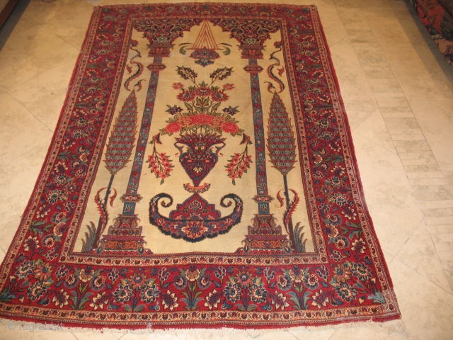 ANTIQUE KASHAB
CIRCA 1900
GOOD CONDITION
SIZE : 127 X 202 
ITEM NO. 63
                      