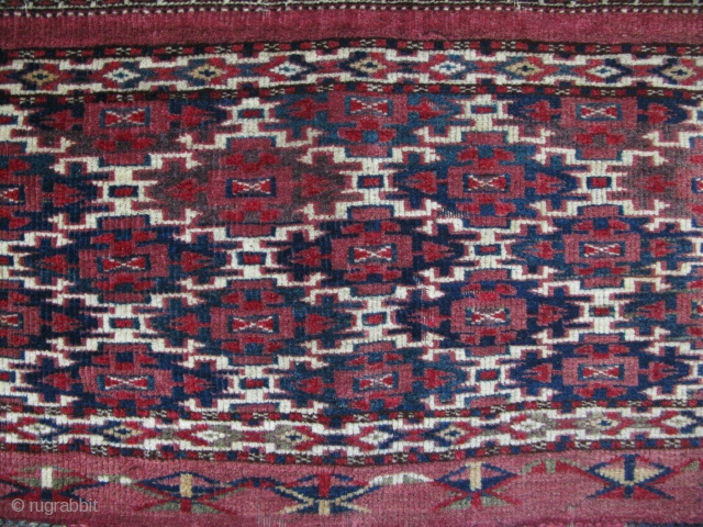 Turkmen Yomud - Aksu torba. Size: 14.9" x 38 cm x 65 cm.                    