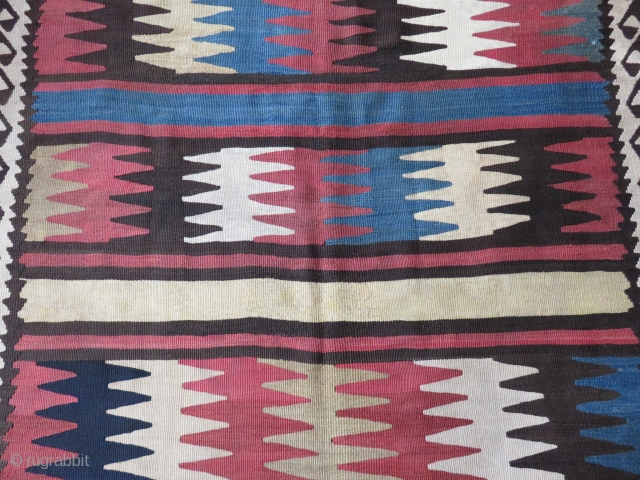 IRAN Shshsavan area Kilim, one end restored with couple small holes. Size: 90" X 54"                  