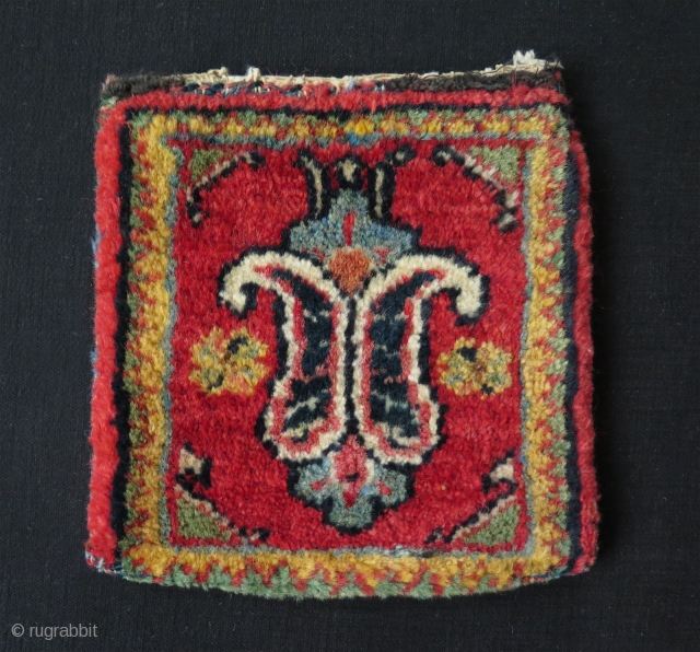 Persian small chanteh. Size: 8.2" x 8.6" - 21 cm x 22 cm                    