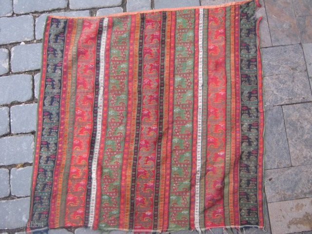 A nice Hand made Persien shawl fragment 91x93cm                         